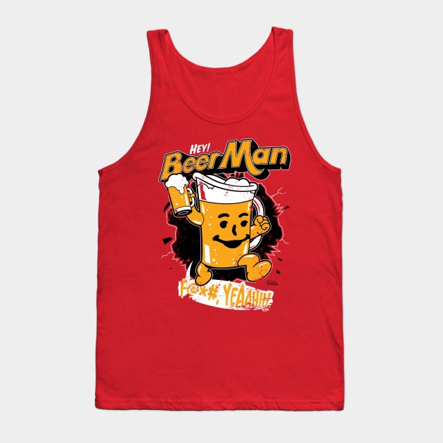 Hey, Beer Man! Tank Top by Captain_RibMan